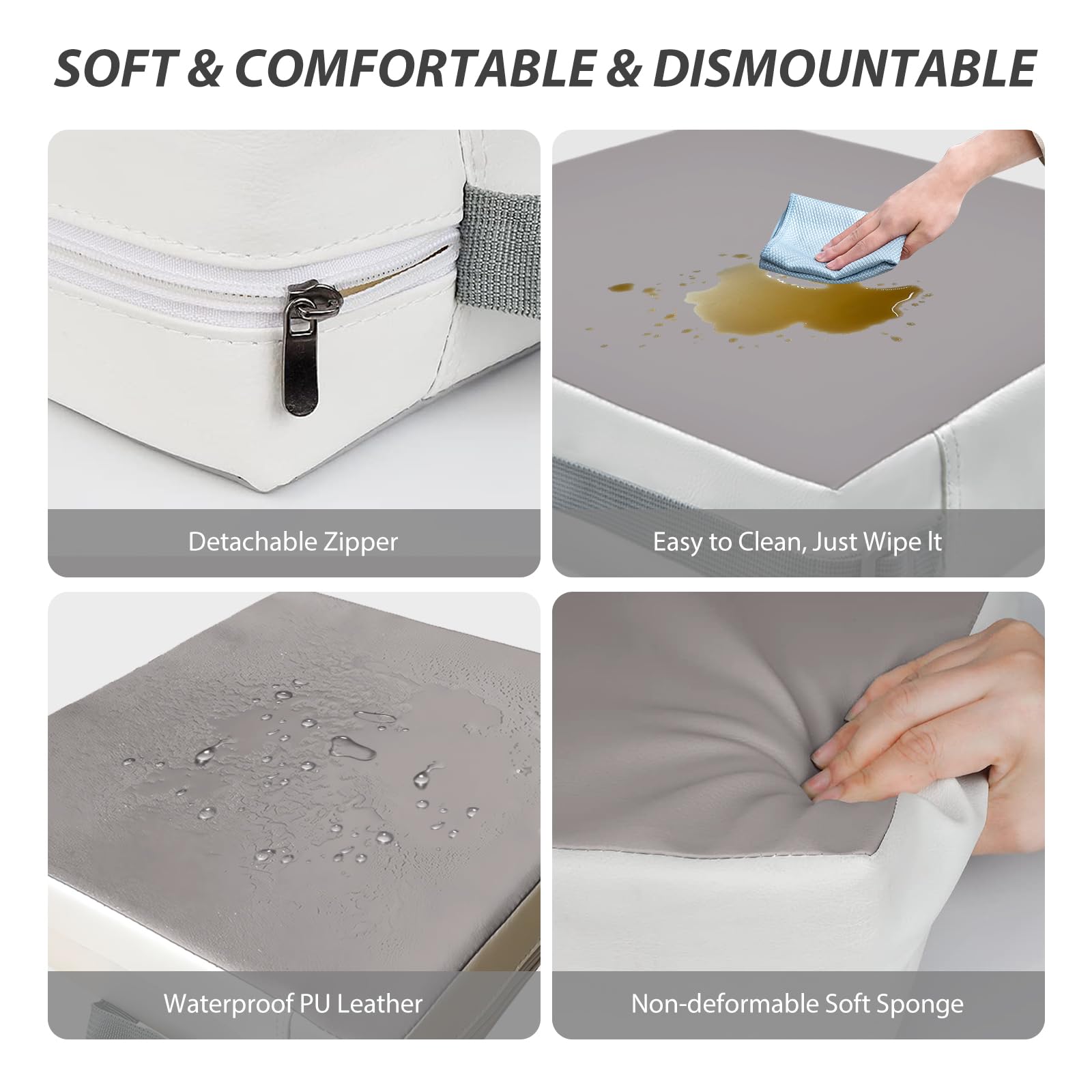 KAGIWEI booster seat waterproof fabric wipes clean after meals.