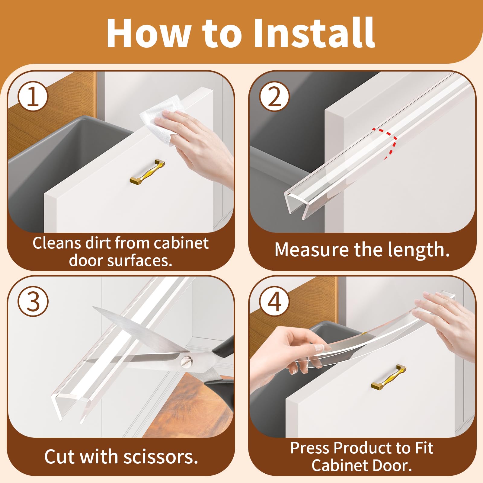 Kaiferty water-damage edge protection helps resist spills near sinks.