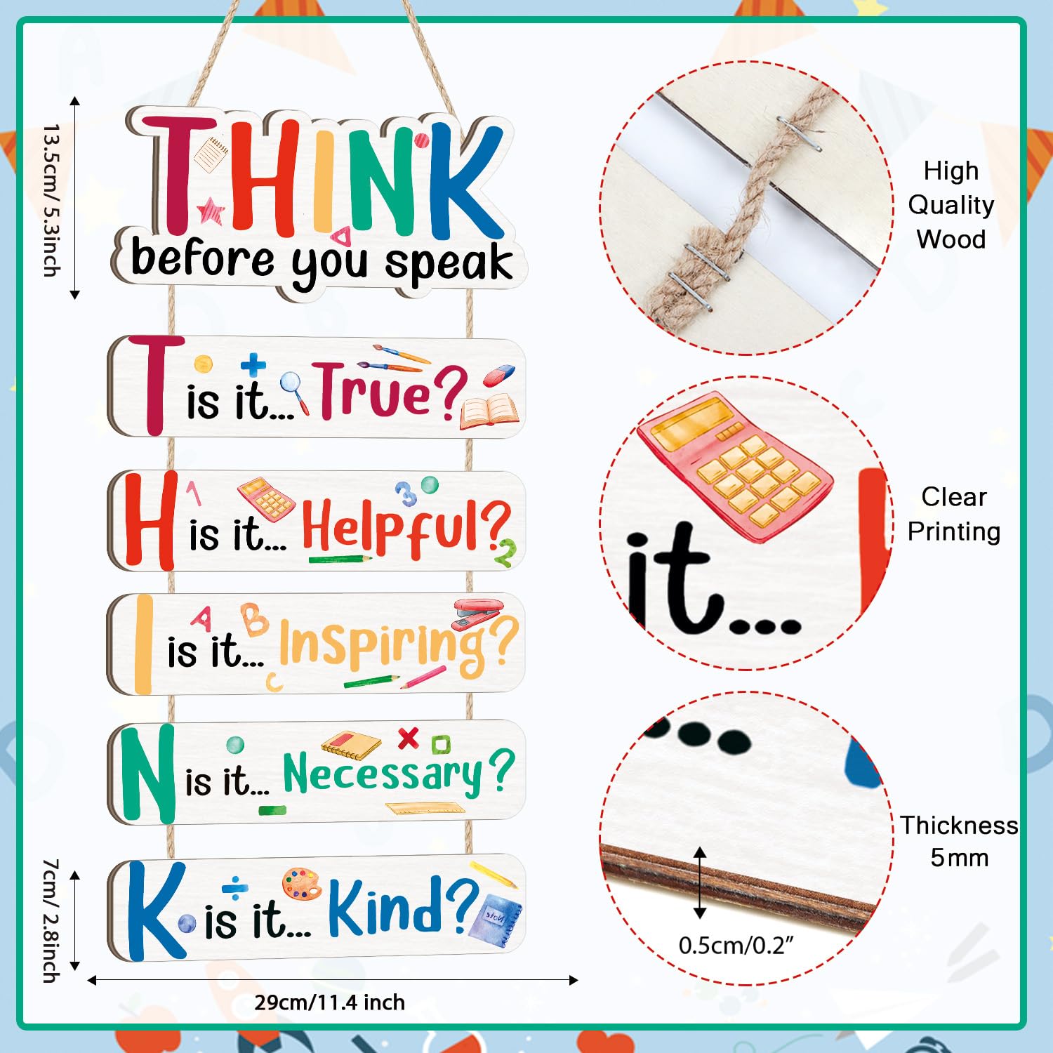 KAIRNE wooden plaque hanging in office adds positive decor for focused conversations