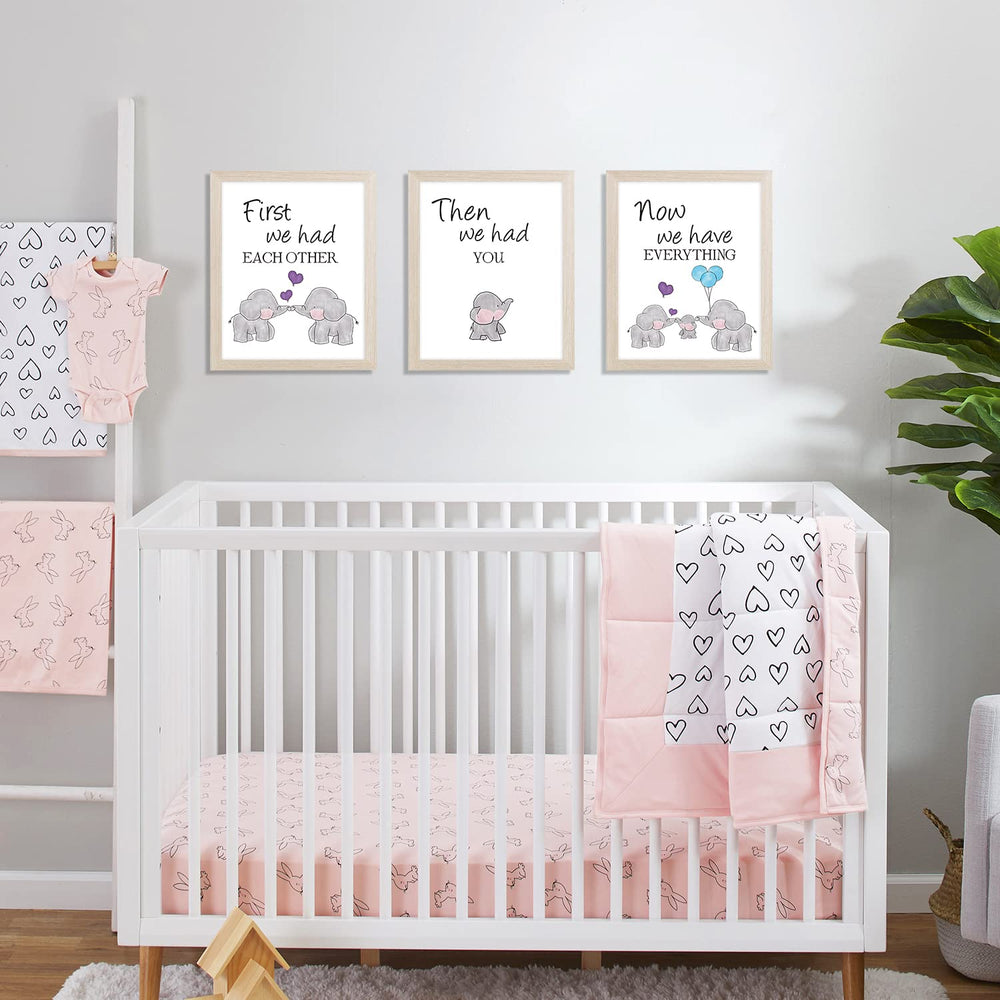 KAIRNE watercolor elephant frame-included print ready to hang with minimal effort