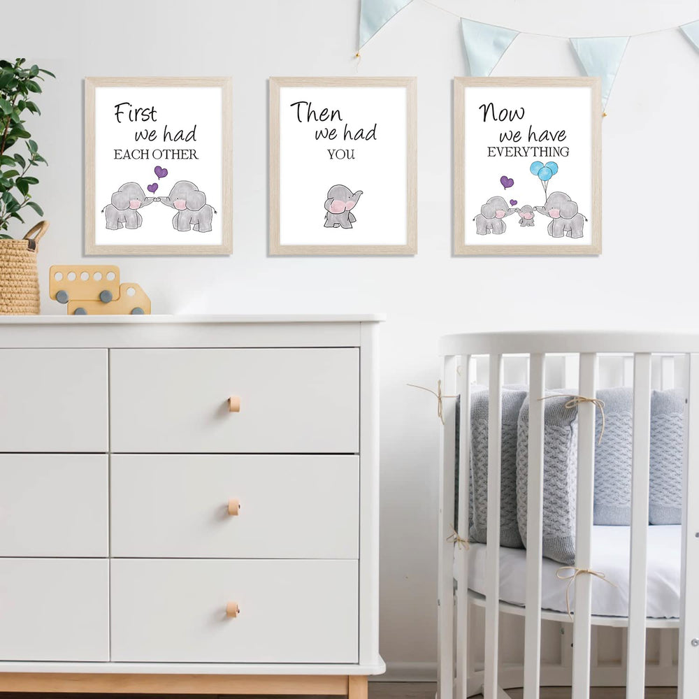 KAIRNE watercolor elephant quotes art-print highlights love theme for nursery walls