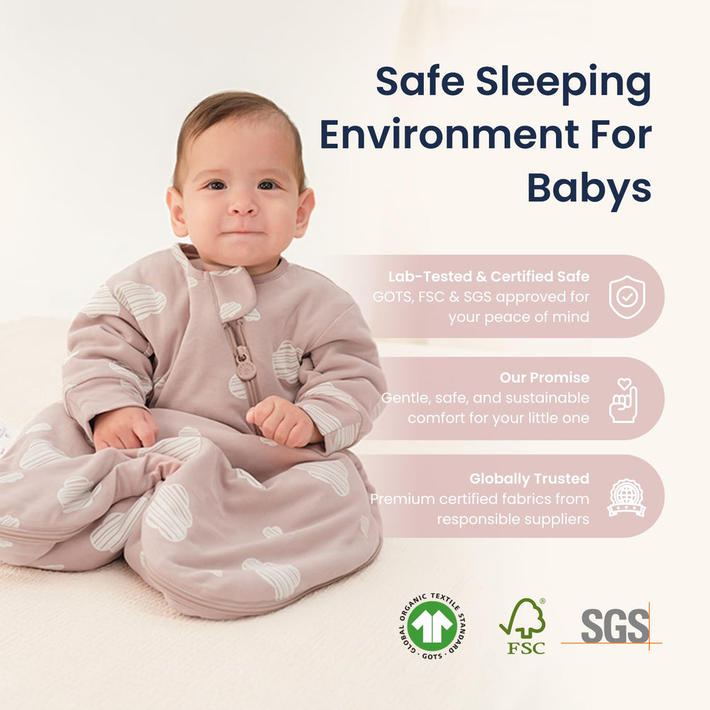 Kaiya Baby care-instructions image shows machine wash and low-heat drying.