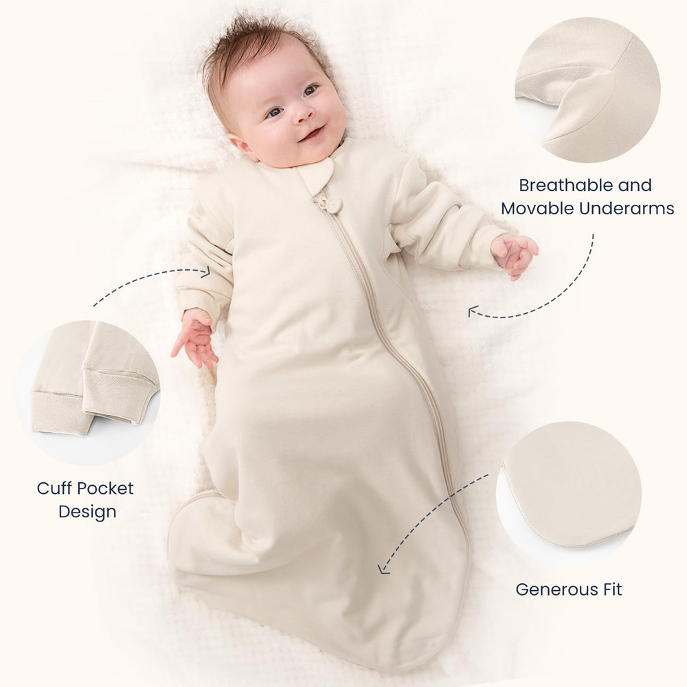 Kaiya Baby GOTS-certified organic cotton ensures breathable skin comfort.