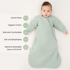 Kaiya Baby rayon sleeping bag zipper and diaper changes feature easy access for nighttime changes.