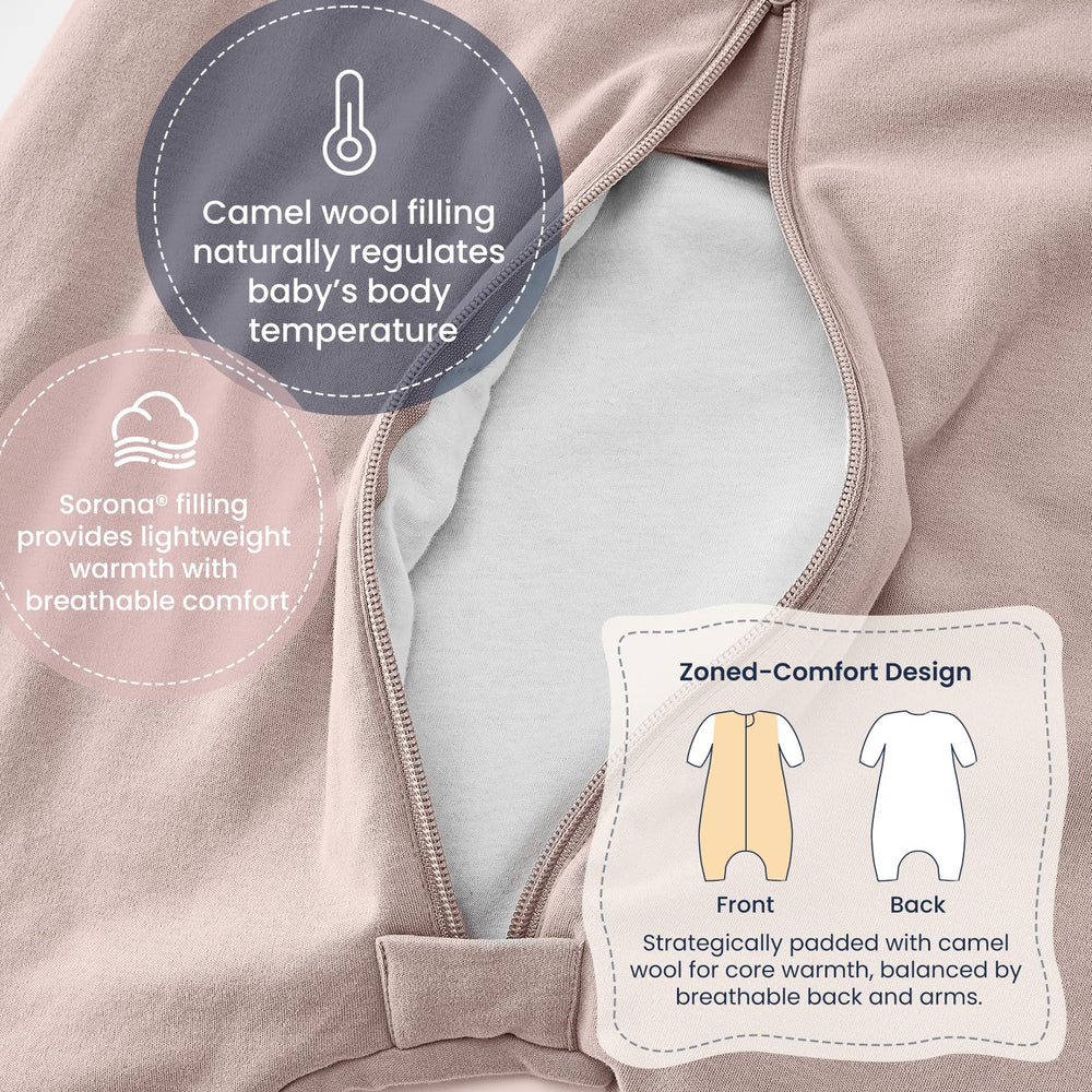 Kaiya Baby sleep sack bottom zipper enables quick nighttime diaper changes