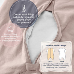Kaiya Baby sleep sack bottom zipper enables quick nighttime diaper changes