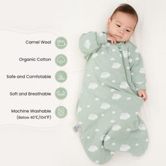 Kaiya Baby sleep sack chest temperature sticker displays surface temp for easy layering