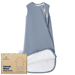 Kaiya Baby sleeping bag 0-6m flatlay, cozy wearable blanket for safe sleep.