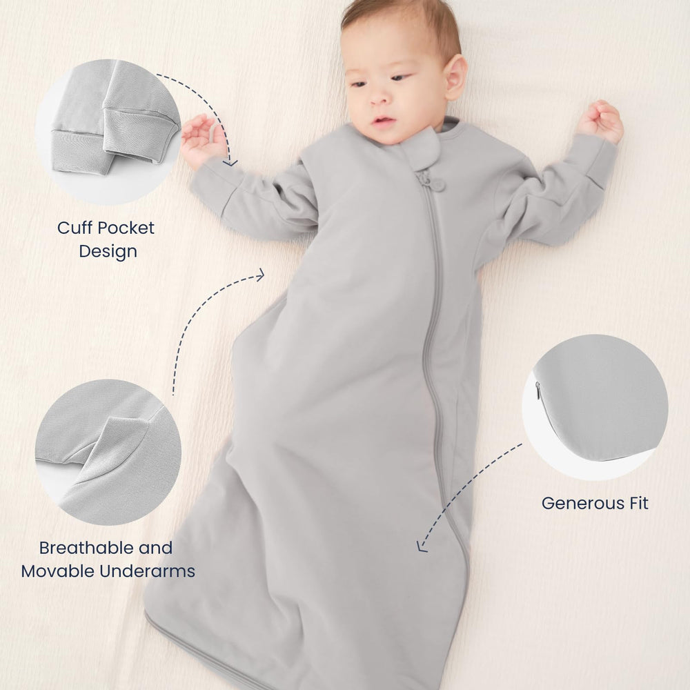 Kaiya Baby sleeping bag 2.5 Tog size-chart view helps pick the right fit