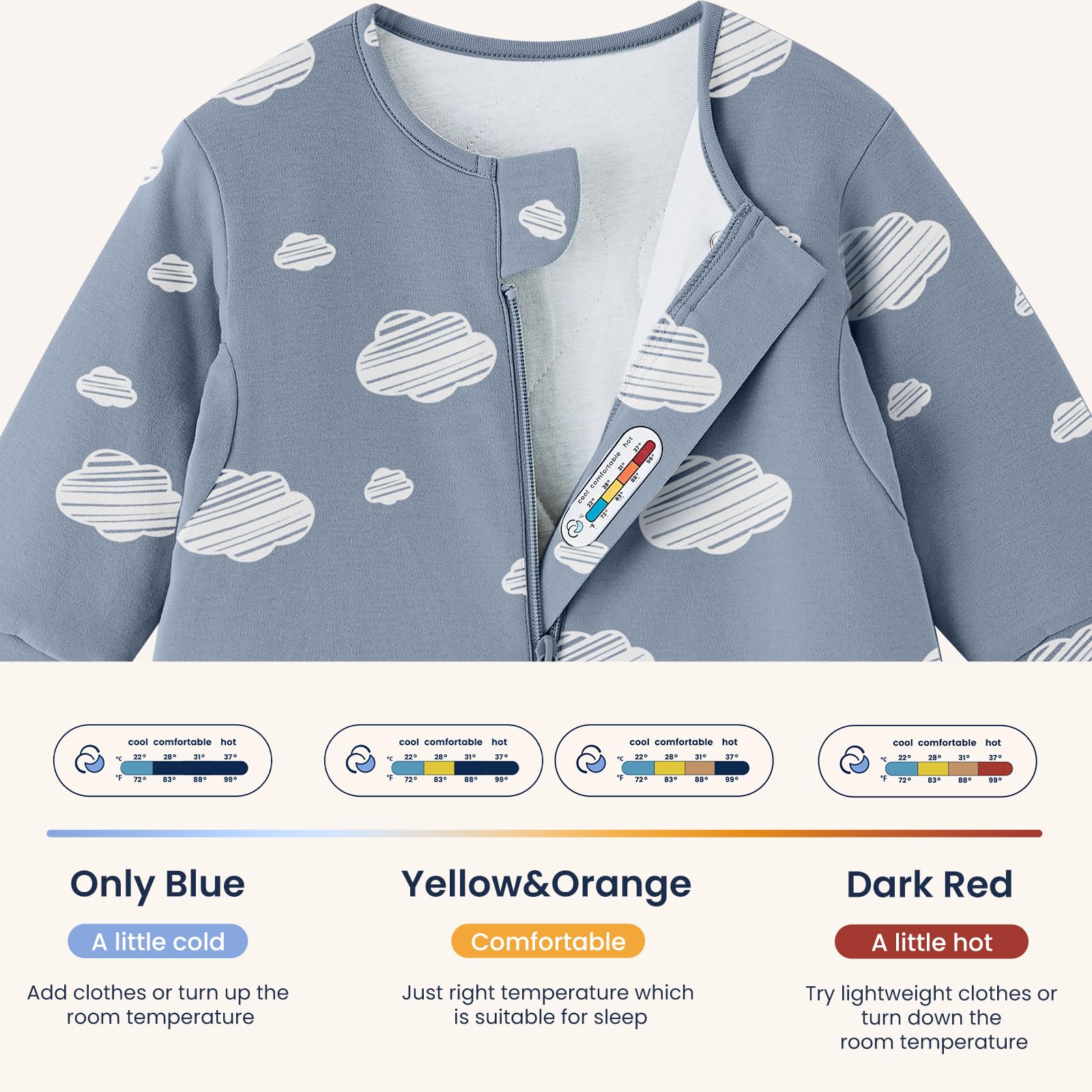 Kaiya Baby secure neckline prevents slips and protects the chin