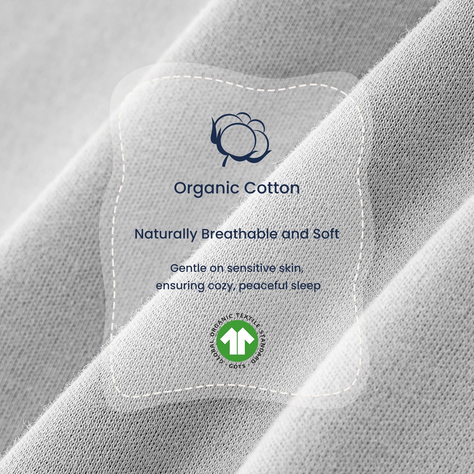 Kaiya Baby sleeping bag anti-slip neckline keeps baby securely inside