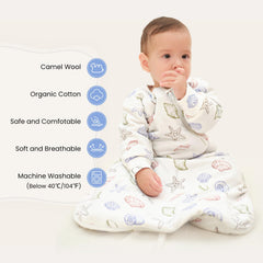 Kaiya Baby sleeping bag back view showing full coverage and comfort