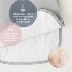 Kaiya Baby sleeping bag bottom zipper enables quick night diaper access