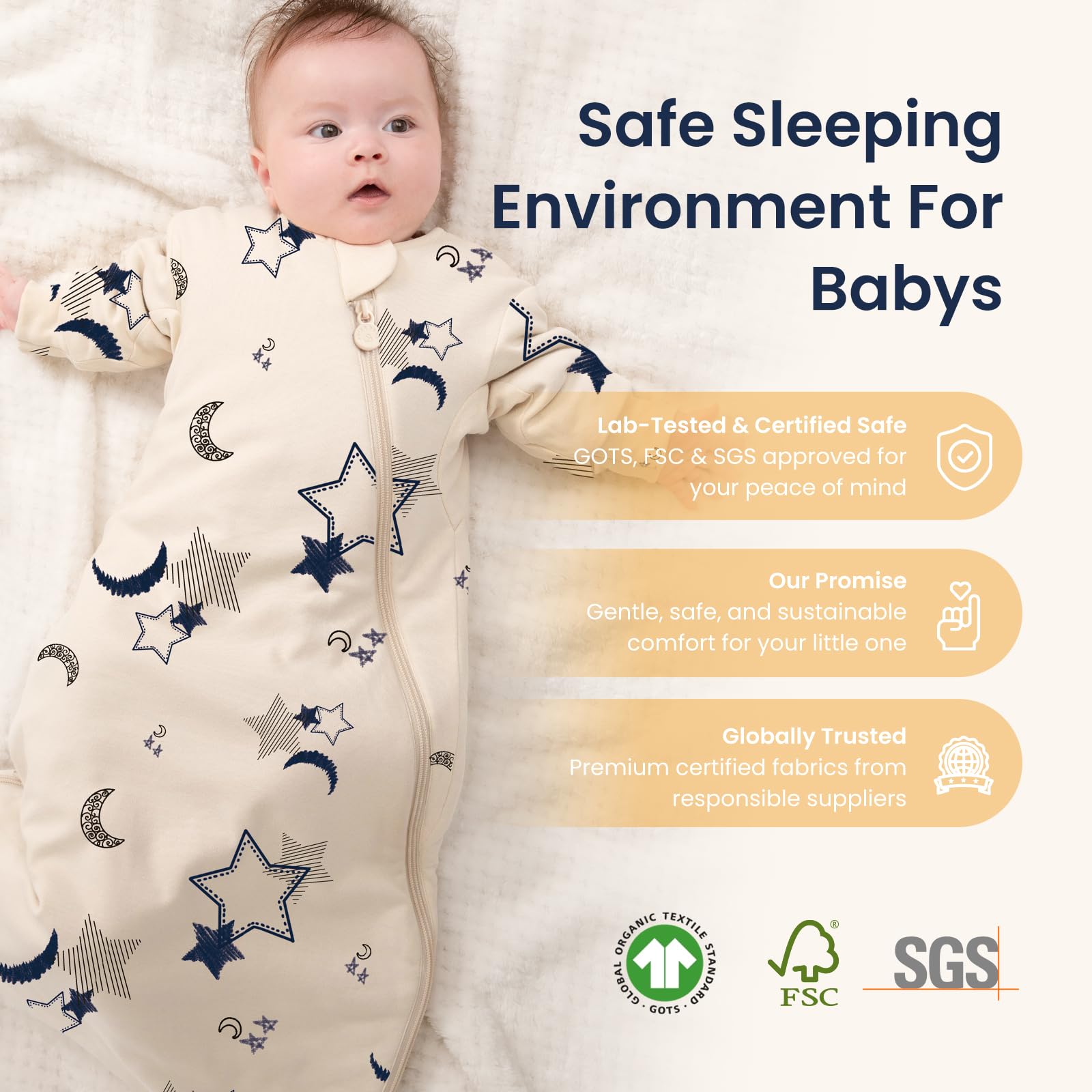 Kaiya Baby care guide shows washing and drying for longevity