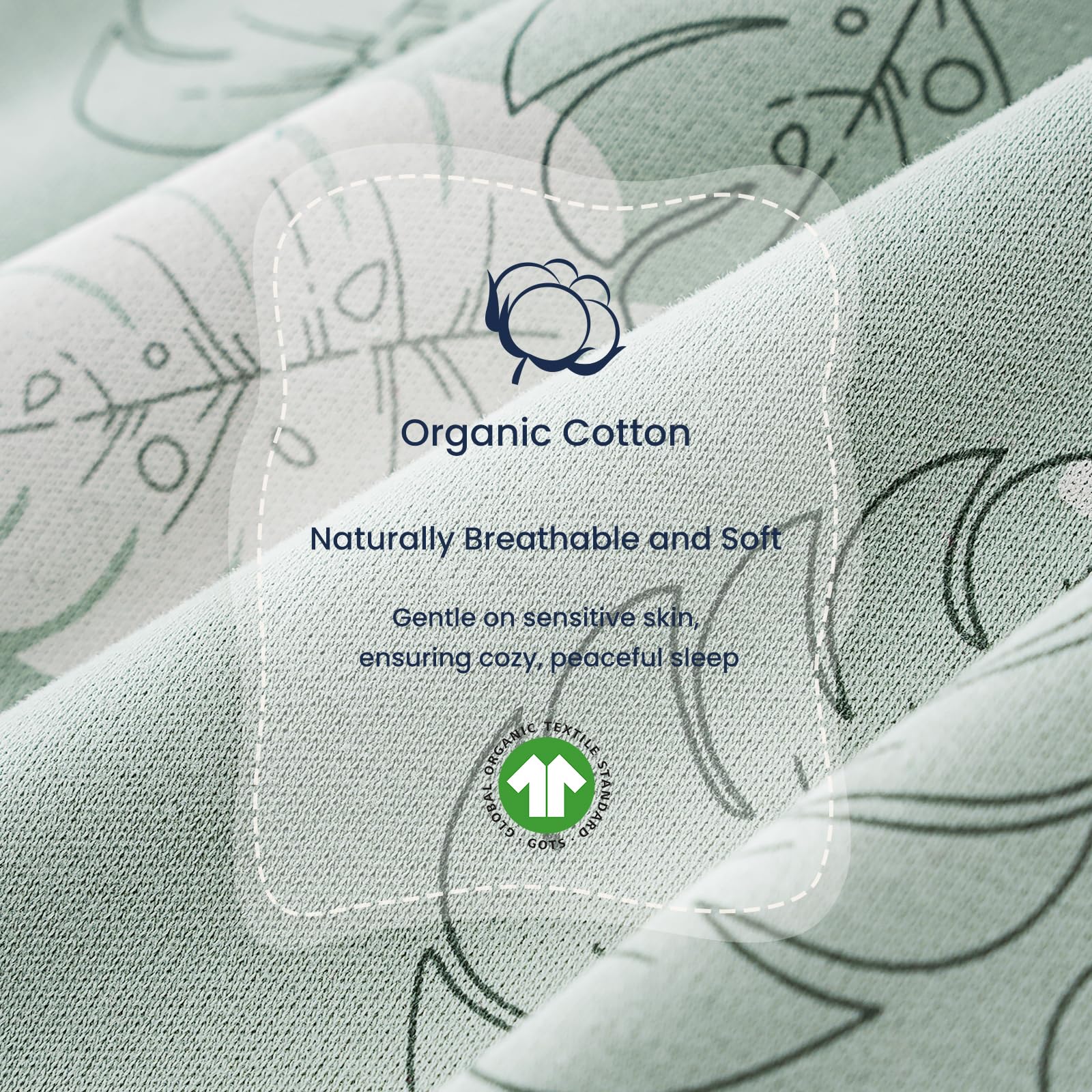 Kaiya Baby dual zipper design for easy night time diaper changes.