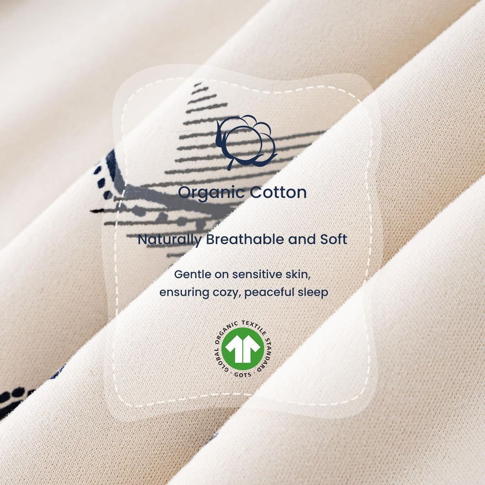 Kaiya Baby fabric blend close-up highlights soft, durable organic fibers
