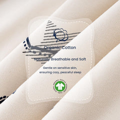 Kaiya Baby fabric blend close-up highlights soft, durable organic fibers
