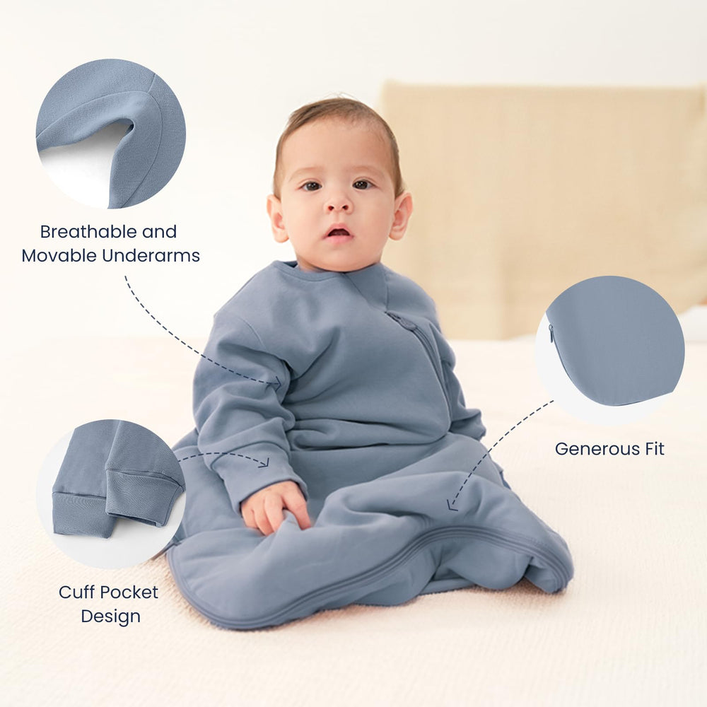 Kaiya Baby sleeping bag hip development design supports natural movement.