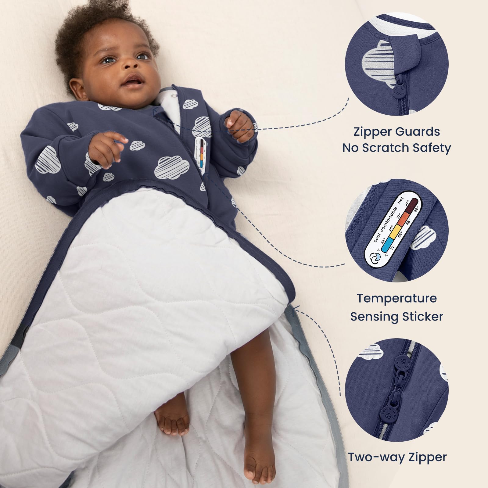 Kaiya Baby sleeping bag hip-friendly loose legs