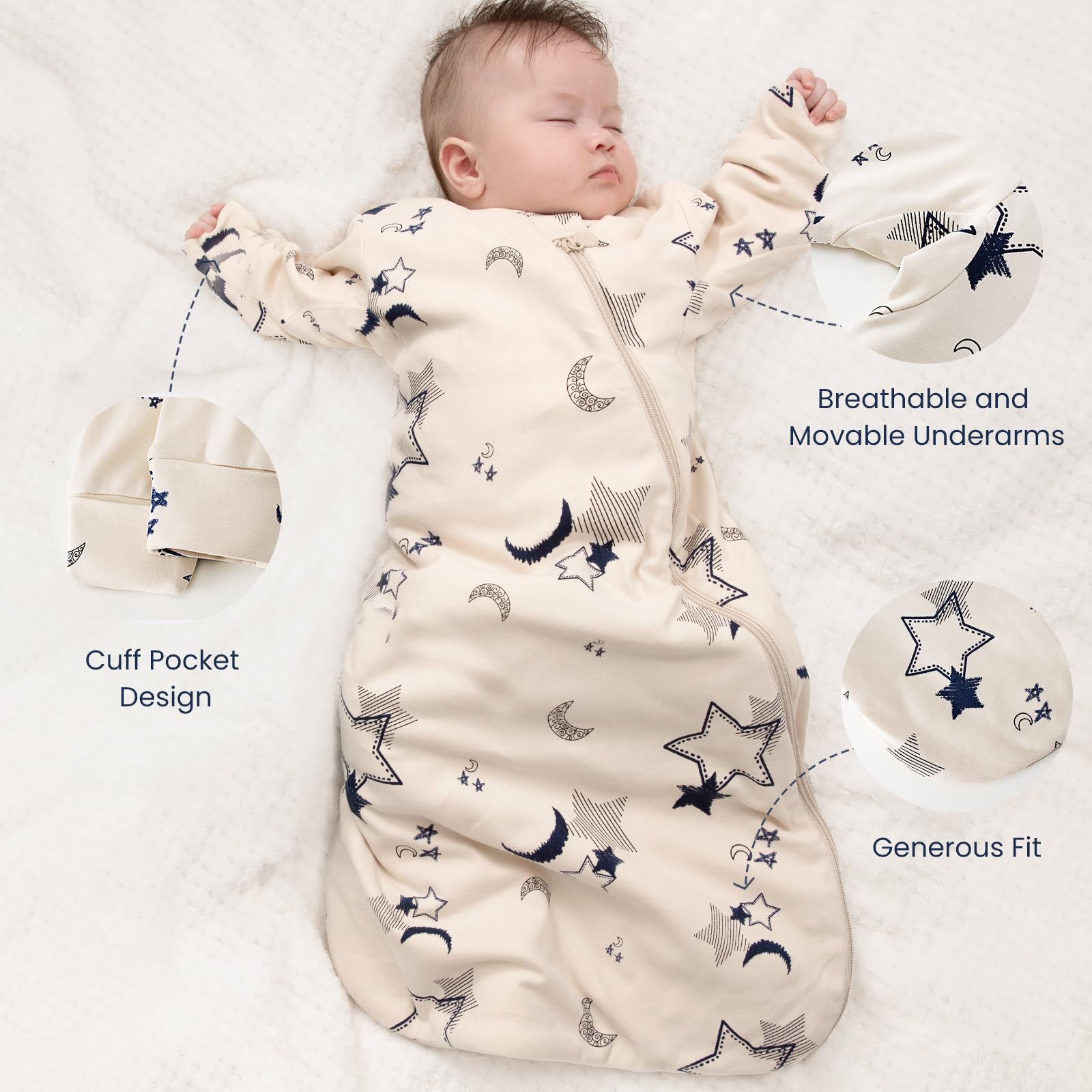 Kaiya Baby hip-friendly loose fit supports natural movement