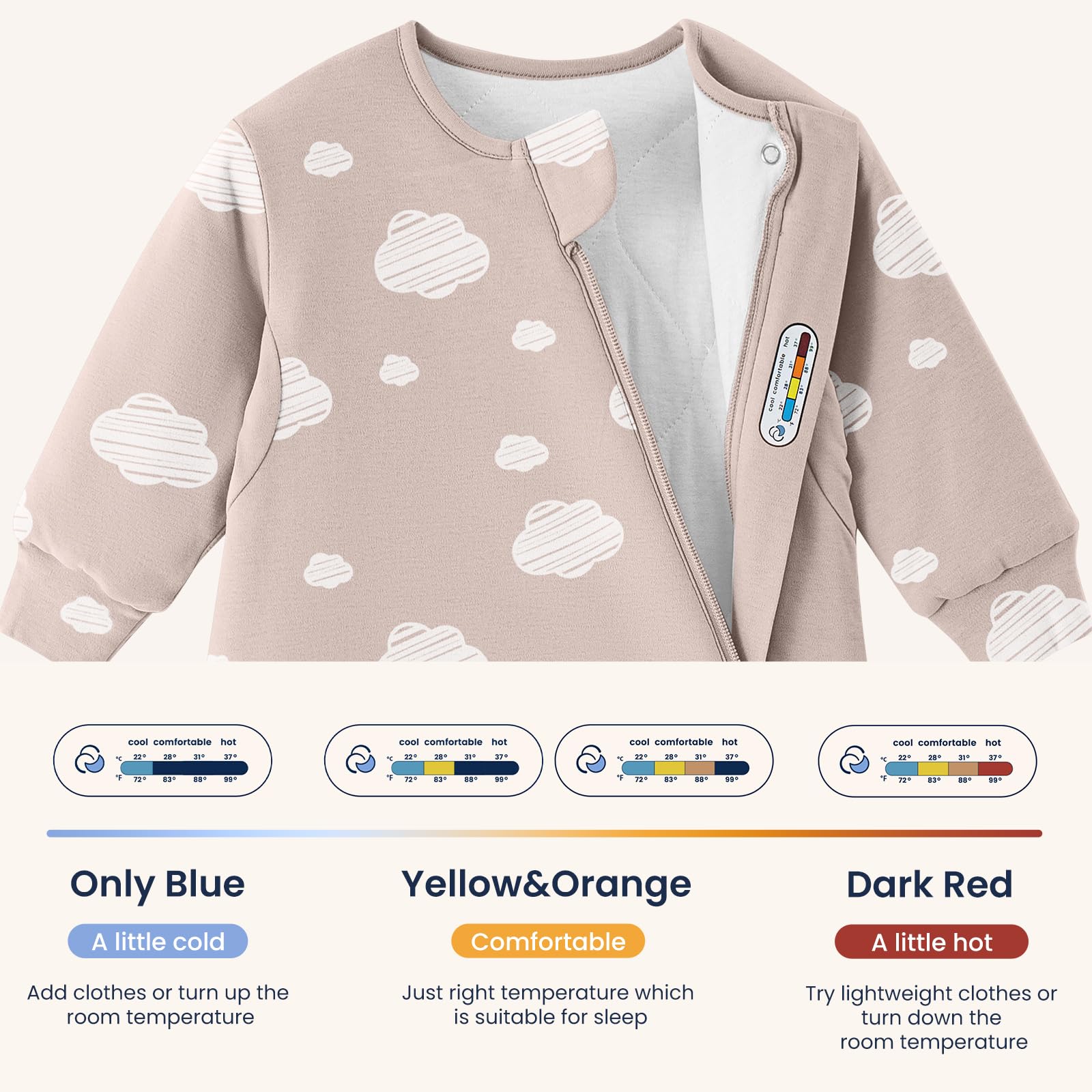 kaiya baby sleeping bag organic cotton blend offers softness and durability