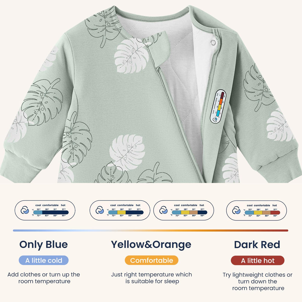 Kaiya Baby secure neckline and loose leg fit for baby movement.