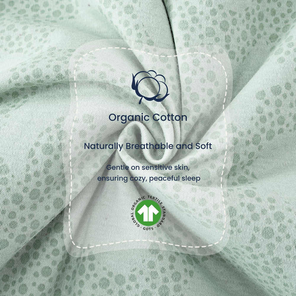 Kaiya Baby sleeping bag secure-neckband prevents slips for peaceful sleep.