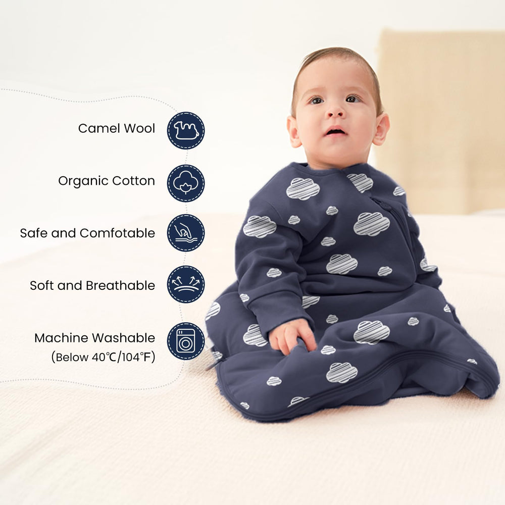 Kaiya Baby sleeping bag secure neckline with double zipper