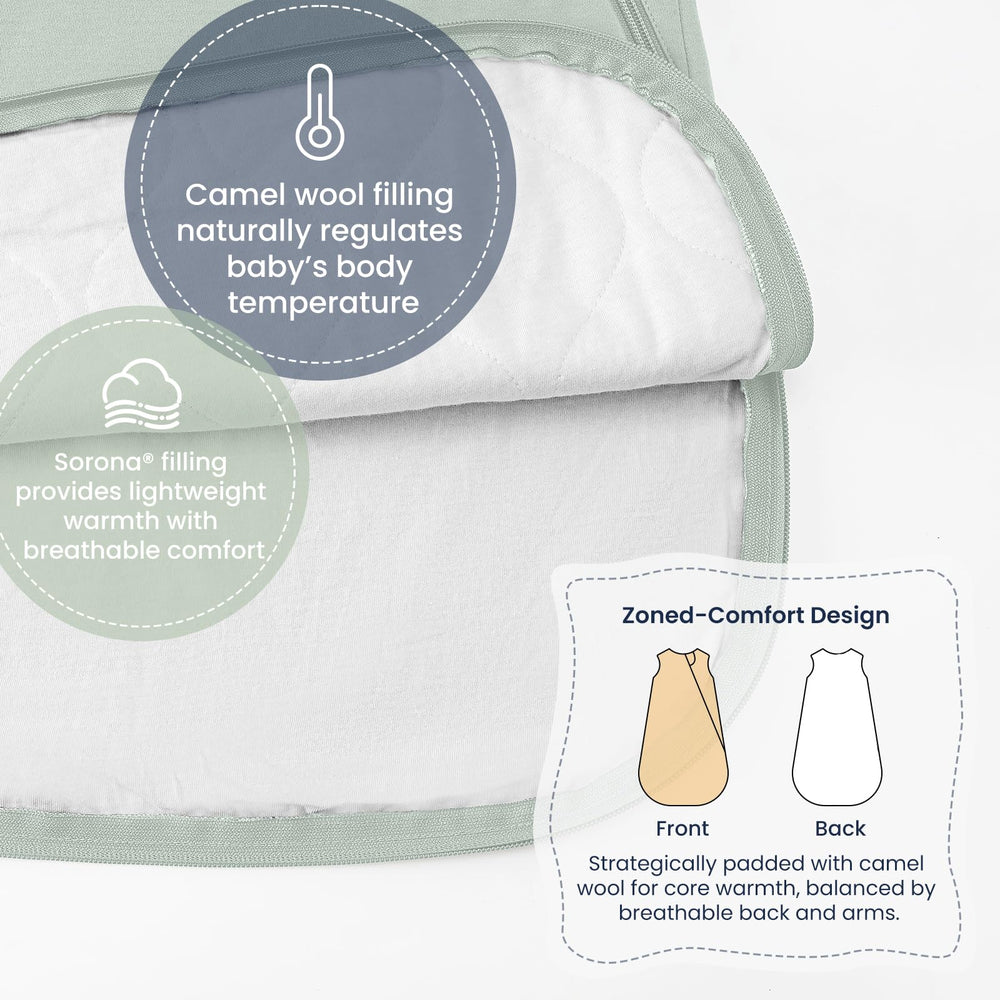 Kaiya Baby sleeping bag temperature sticker helps monitor warmth without disturbance.