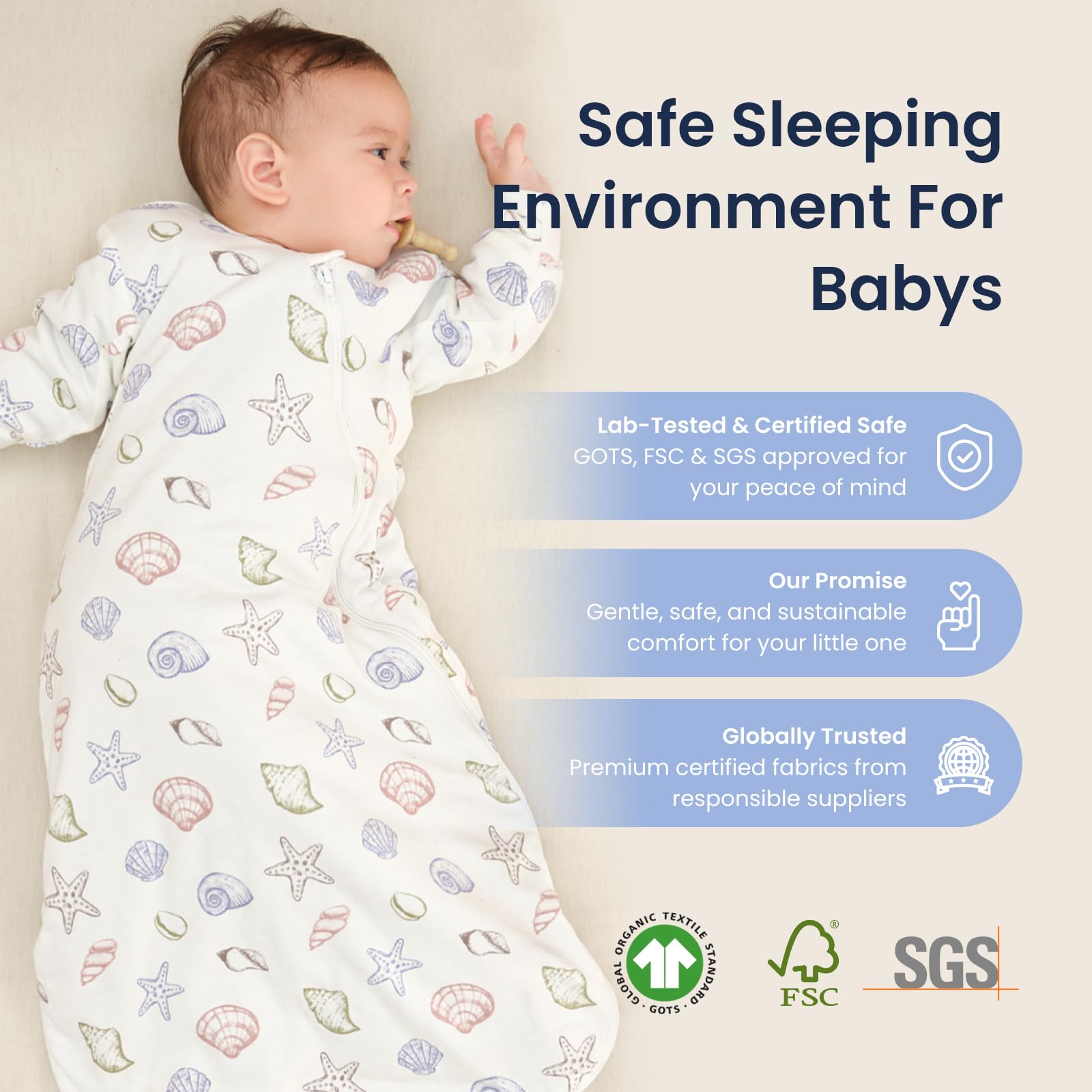 Kaiya Baby sleeping bag wash durability test highlighting low shrinkage