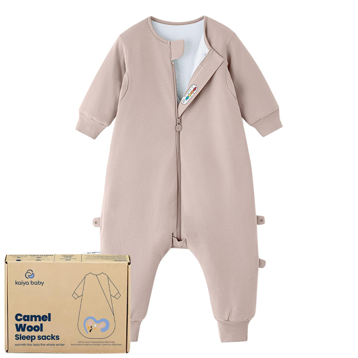 Kaiya Baby toddler sleep sack dusty pink front view for cozy sleep