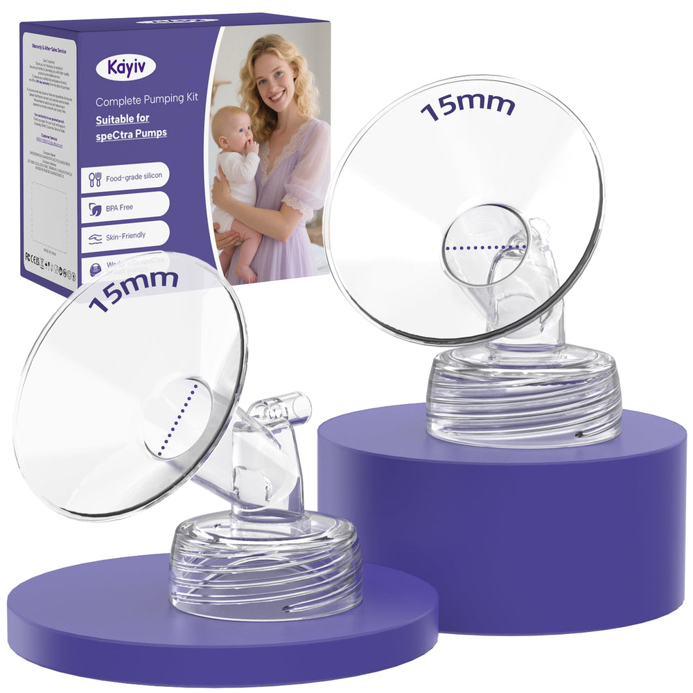 KAIYIV 15mm flange closeup shows soft-skin contact for comfortable pumping.