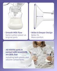 KAIYIV BPA-free plastic keeps skin contact smooth during long pumping sessions.
