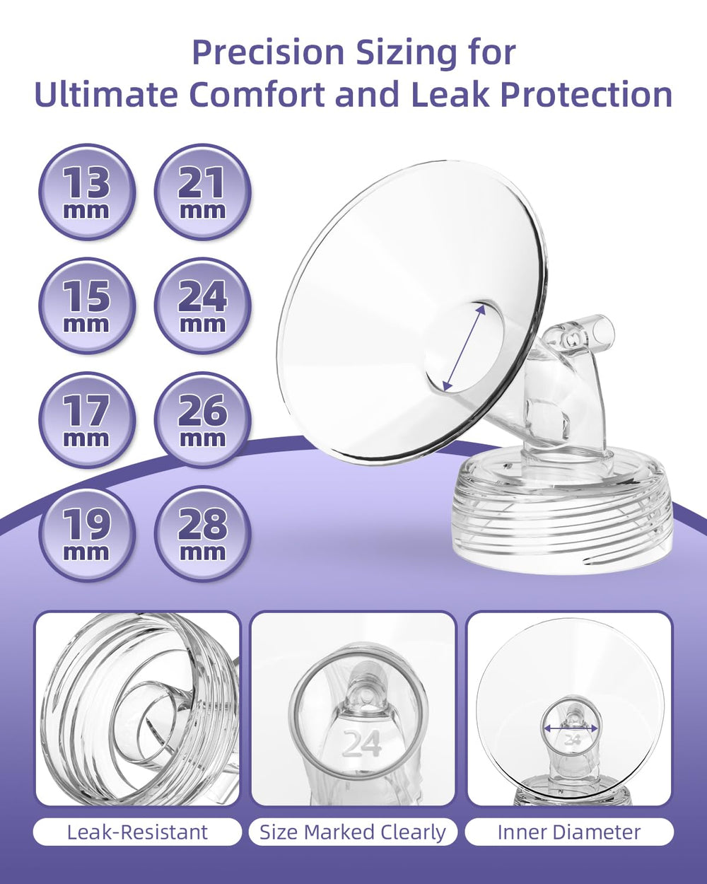 KAIYIV flange with smooth inner walls eases cleaning between pumping sessions.