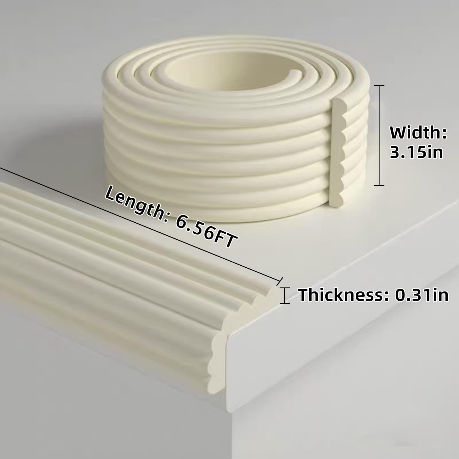 KAIYUER boundary protector adhesive-application demonstrates secure mounting on smooth surfaces for durable baby-proofing