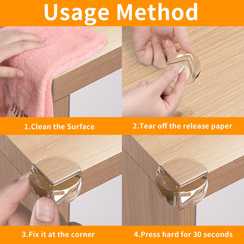 KAIYUER clear corner protectors on countertops stay safe and scratch-free.