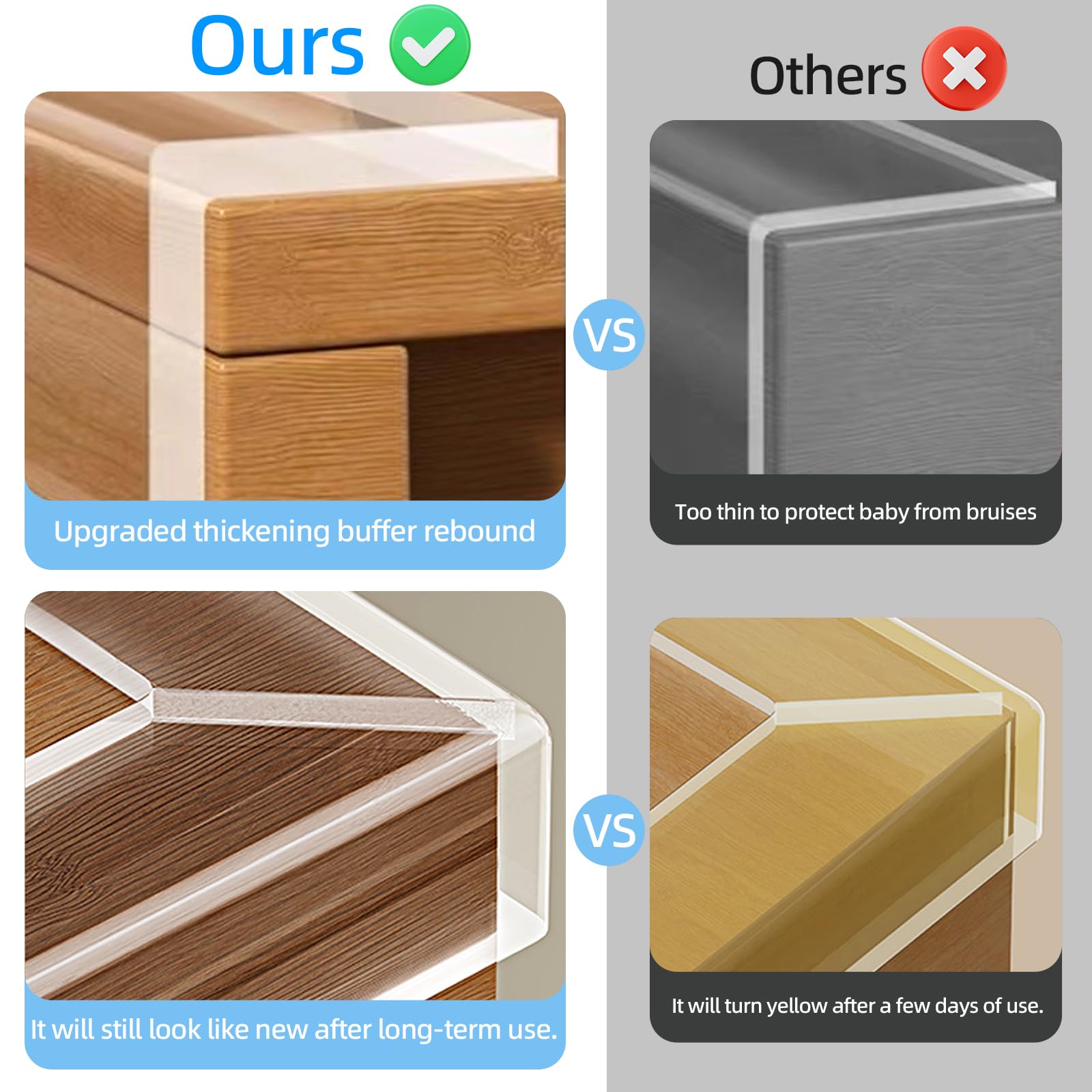 KAIYUER door and cabinet protector minimizes bumps during busy days.
