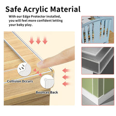 KAIYUER edge protector wrapped around cabinet corners for safer doors and less damage.