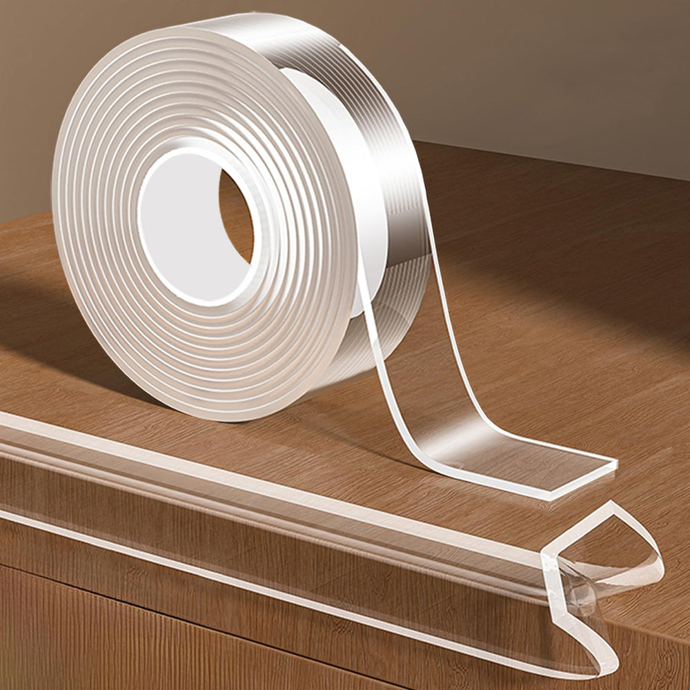 KAIYUER edge corner protector with clear strip protecting a furniture corner.