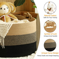KAKAMAY cotton rope texture close-up showing durable, safe material.