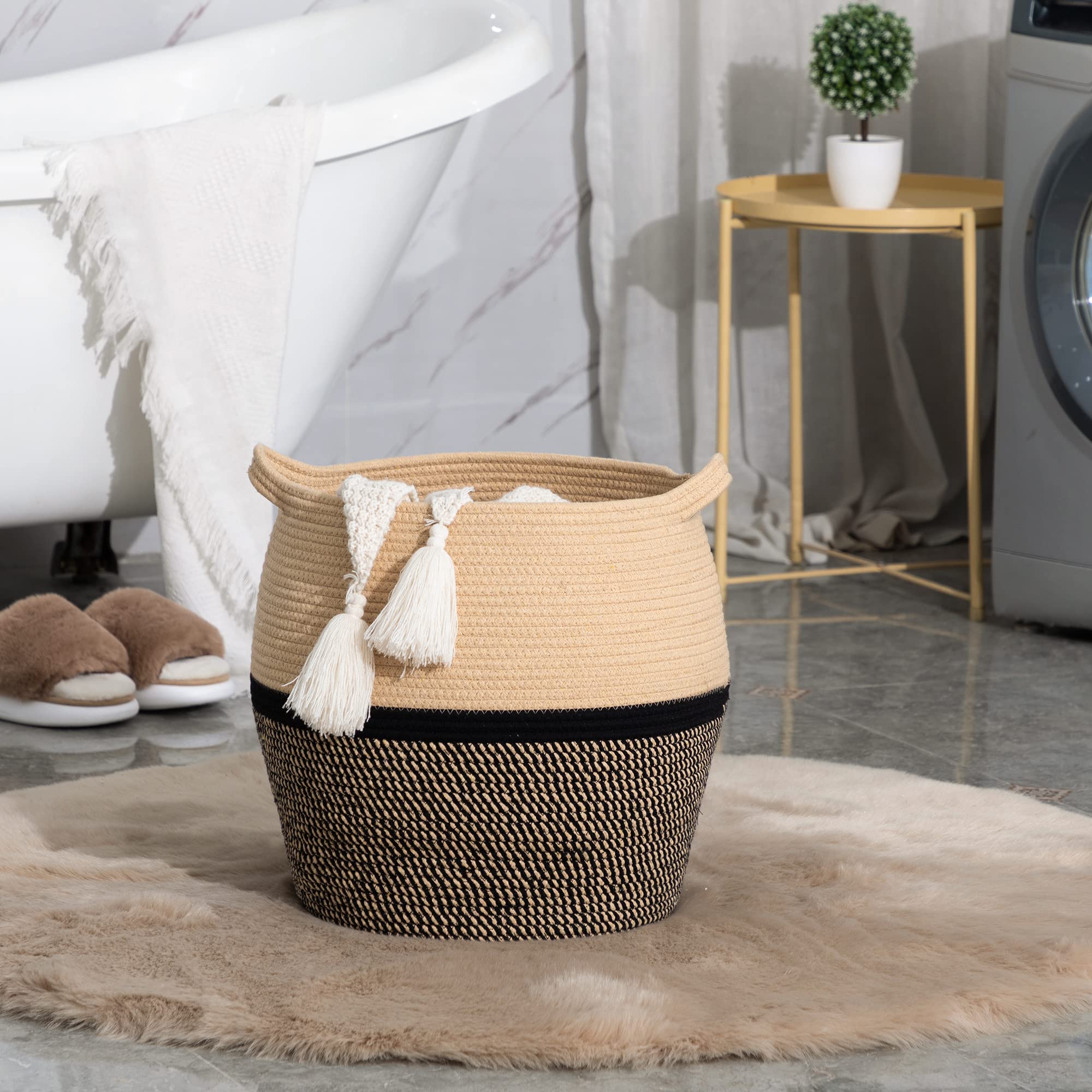 KAKAMAY diaper and baby clothes basket, soft and safe for little ones.
