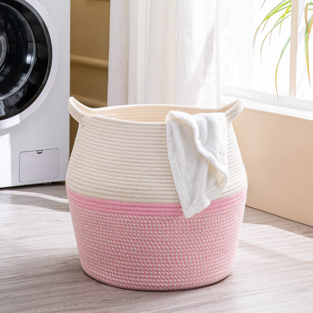 KAKAMAY foldable nursery basket keeps toys organized and tidy.