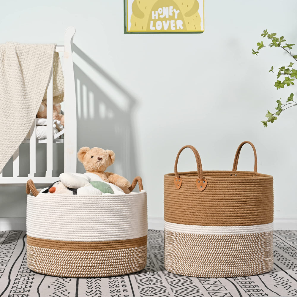 KAKAMAY large blanket basket size 20x20x13 in fits many rooms