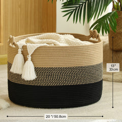 KAKAMAY nursery organizer basket storing toys and diapers.
