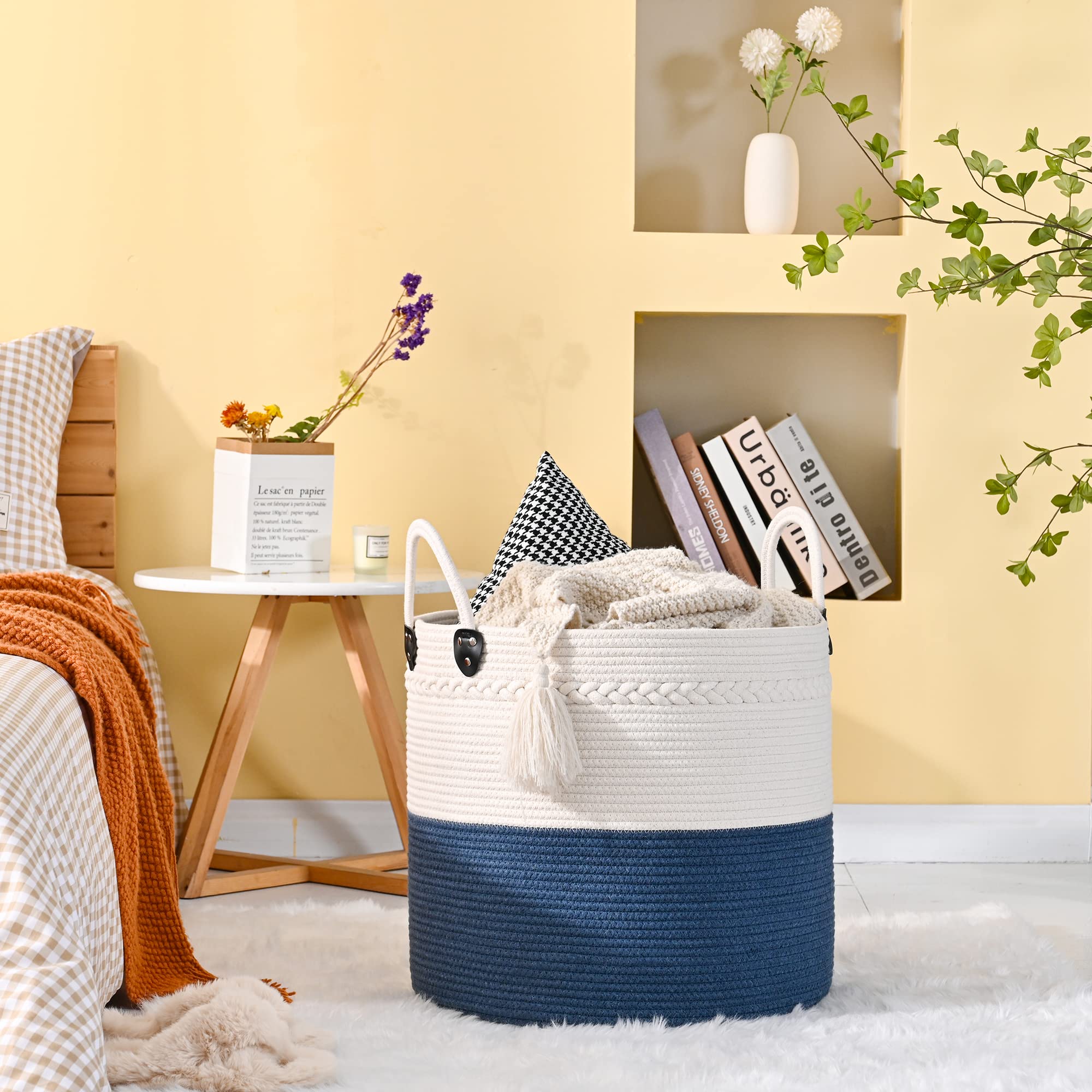 KAKAMAY nursery storage basket organized toy and diaper clutter with style