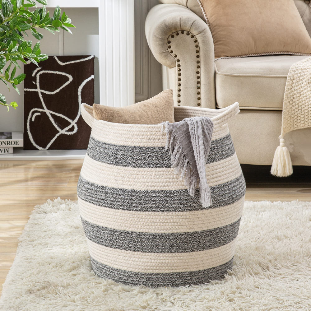 KAKAMAY soft cotton rope material emphasizes kid-safe, pet-friendly fibers.