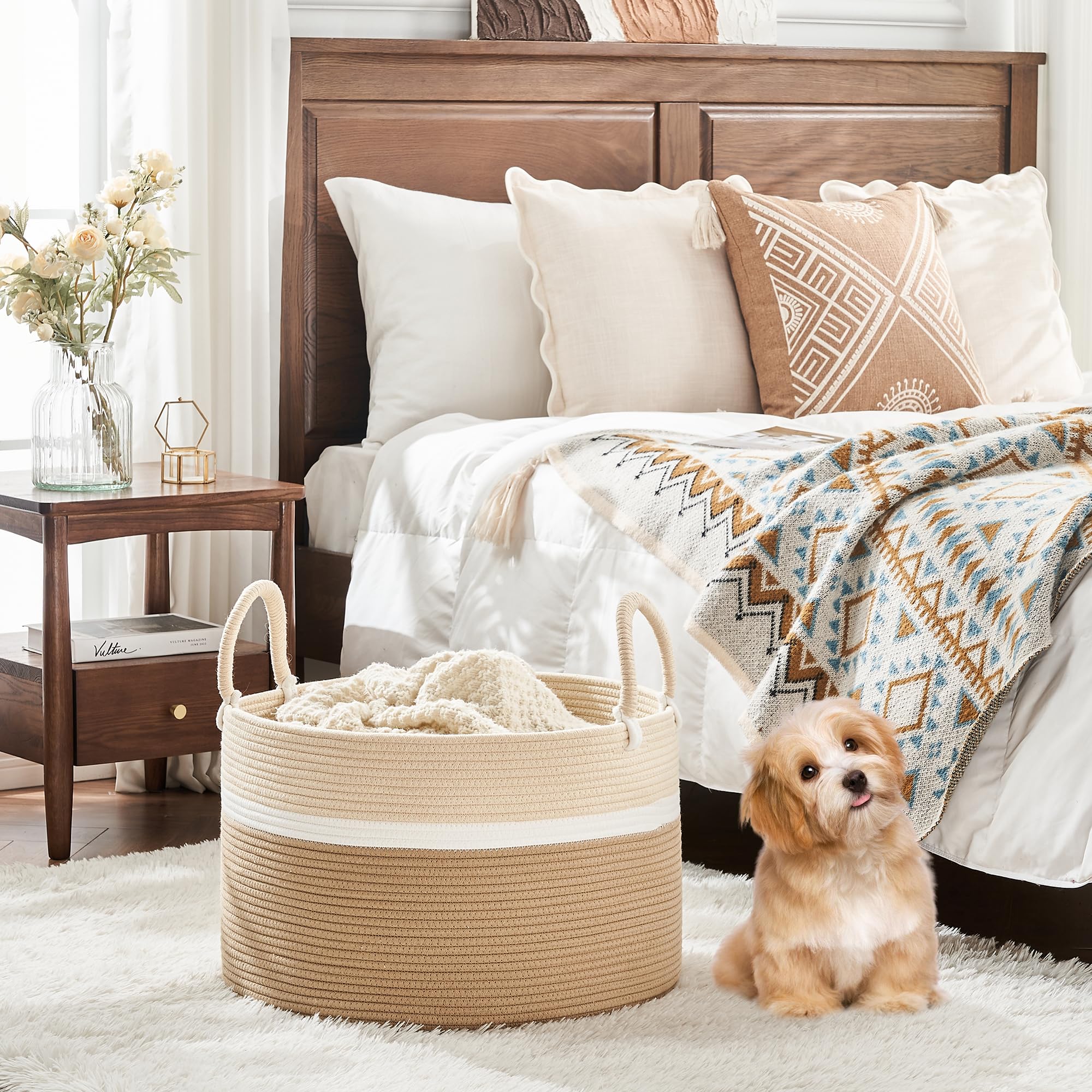 KAKAMAY soft-material basket gentle for kids and pets
