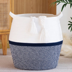 KAKAMAY woven basket 17x17 wide ideal for blankets and toys