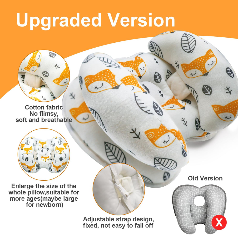 KAKIBLIN 2-in-1 travel pillow demonstrating versatile head and neck support.