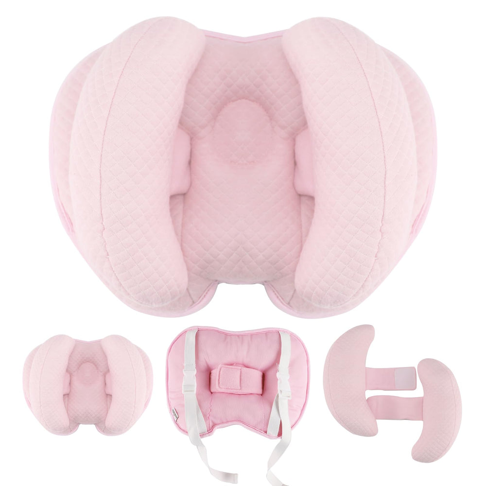 KAKIBLIN 2-in-1 baby head pillow gives full travel head and neck support for infants